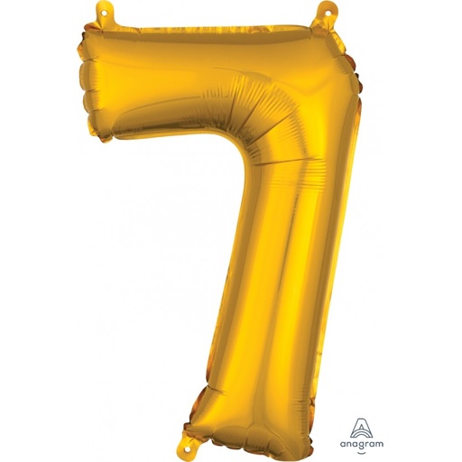 [33089] 16" Number 7 Gold Anagram