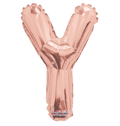[15674-14] 14" Letter Y Rose Gold Kaleidoscope