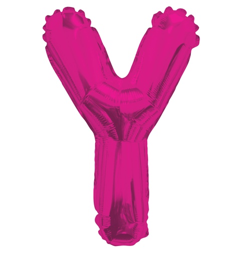[34820-14] 14" Letter Y Hot Pink Kaleidoscope