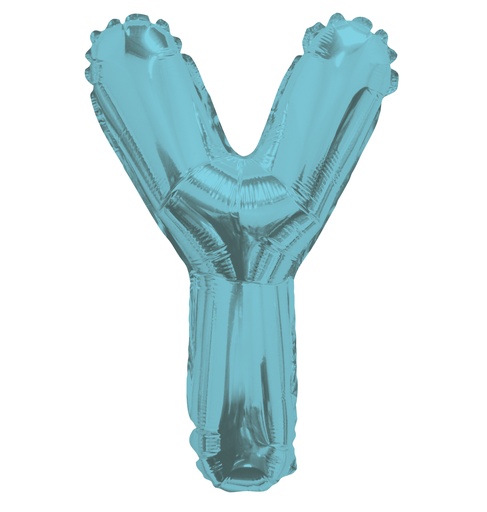 [34845-14] 14" Letter Y Light Blue Kaleidoscope