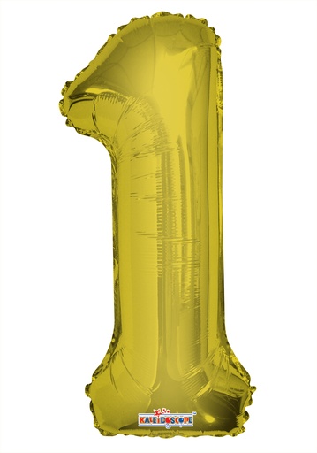 [35058-14] 14" Number 1 Gold Kaleidoscope