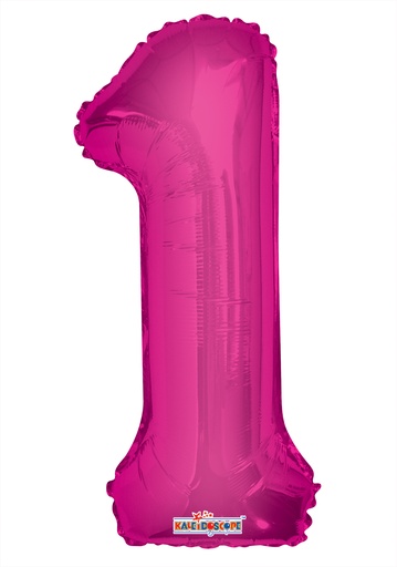[35028-14] 14" Number 1 Hot Pink Kaleidoscope