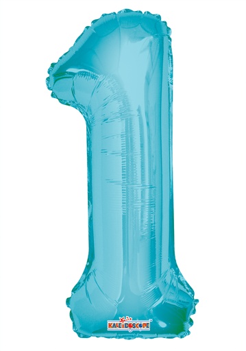 [35038-14] 14" Number 1 Light Blue Kaleidoscope