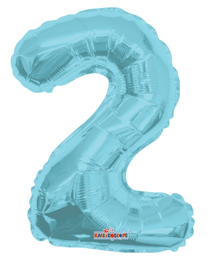 [35039-14] 14" Number 2 Light Blue Kaleidoscope