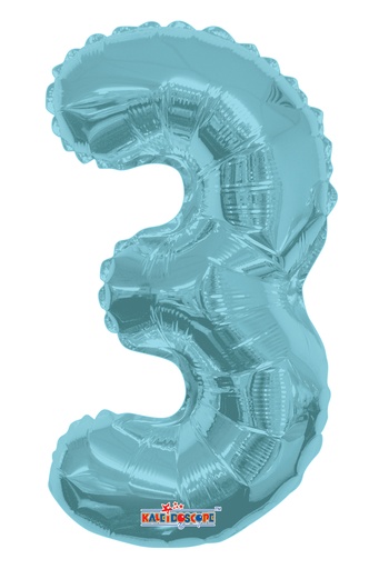 [35040-14] 14" Number 3 Light Blue