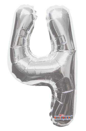 [35011-14] 14" Number 4 Silver Kaleidoscope