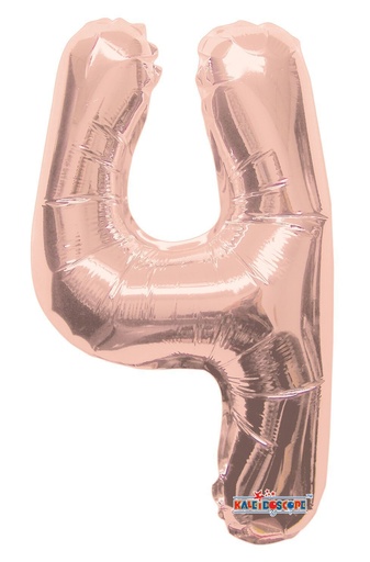 [10951] 14" Number 4 Rose Gold Kaleidoscope