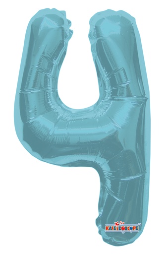 [35041-14] 14" Number 4 Light Blue Kaleidoscope