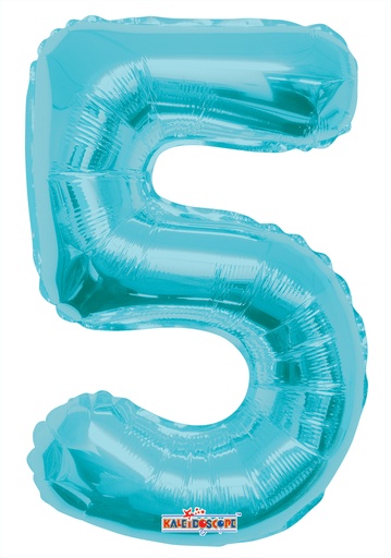 [35042-14] 14" Number 5 Light Blue Kaleidoscope