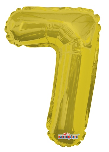 [35064-14] 14" Number 7 Gold Kaleidoscope