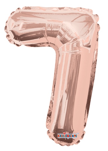 [10954] 14" Number 7 Rose Gold Kaleidoscope