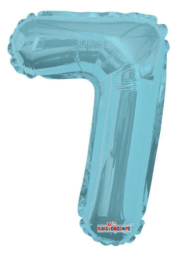[35044-14] 14" Number 7 Light Blue Kaleidoscope