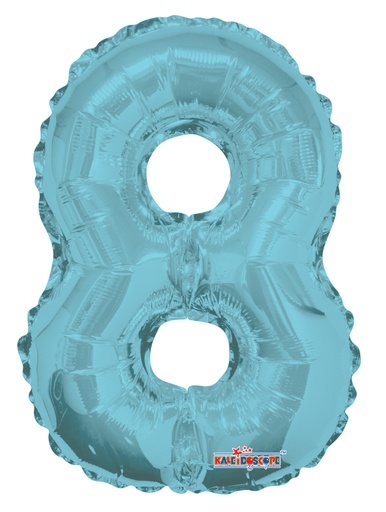 [35045-14] 14" Number 8 Light Blue Kaleidoscope
