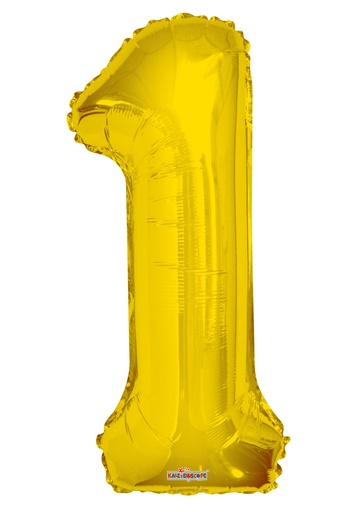 [19653-34] 34" Number 1 Gold Kaleidoscope