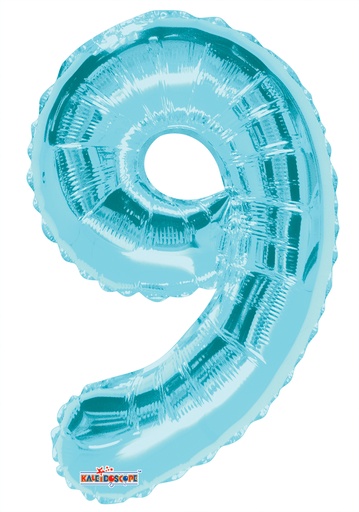 [35046-14] 14" Number 9 Light Blue Kaleidoscope