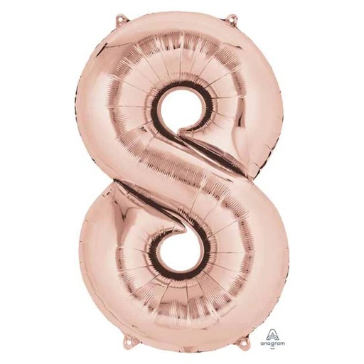 [37493] 16" Number 8 Rose Gold Anagram