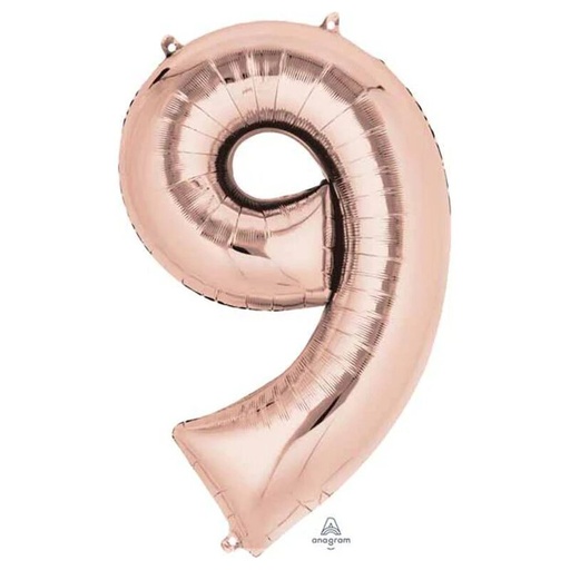 [37494] 16" Number 9 Rose Gold Anagram