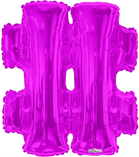 [15301-14] 14" Hashtag Symbol Hot Pink Kaleidoscope