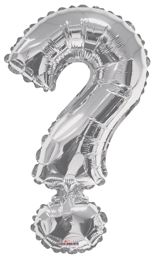 [15292-14] 14" Letter ? Silver Kaleidoscope