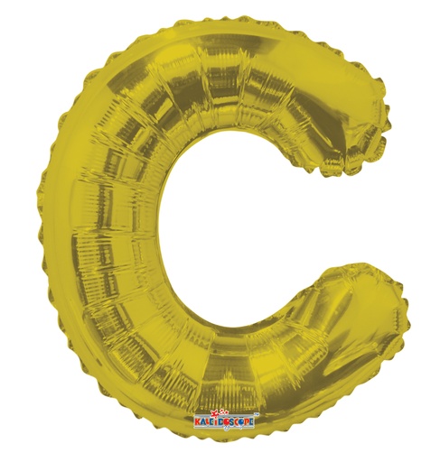 [35070-14] 14" Letter C Gold Kaleidoscope
