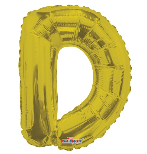 [35071-14] 14" Letter D Gold Kaleidoscope