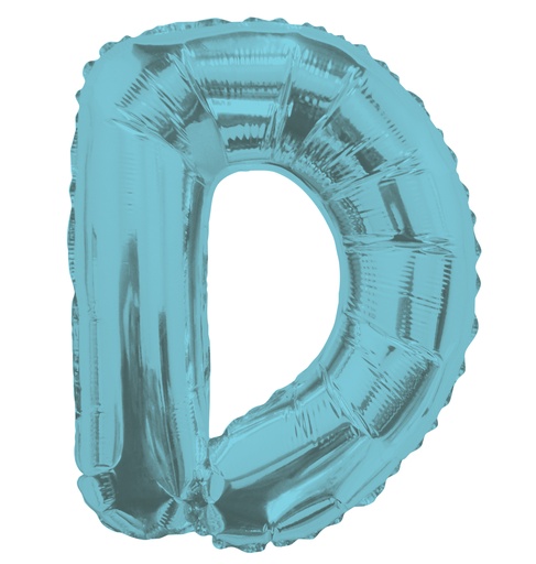 [34825-14] 14" Letter D Light Blue Kaleidoscope