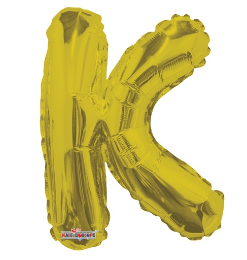[35078-14] 14" Letter K Gold Kaleidoscope