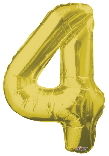 [19656-34] 34" Number 4 Gold Kaleidoscope
