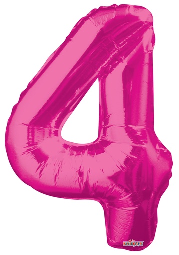 [19676-34] 34" Number 4 Pink Kaleidoscope
