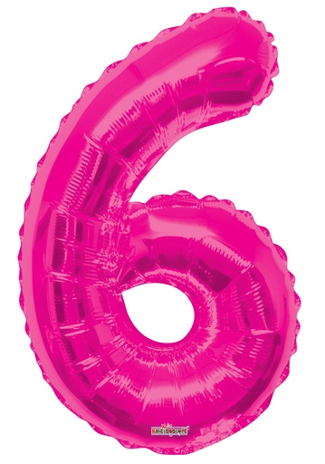 [19678-34] 34" Number 6 Pink Kaleidoscope