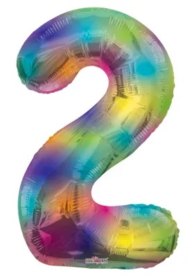 [16375-34] 34" Number 2 Rainbow Kaleidoscope