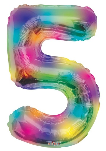 [16378-34] 34" Number 5 Rainbow Kaleidoscope
