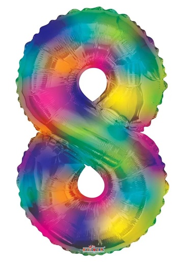[16381-34] 34" Number 8 Rainbow Kaleidoscope