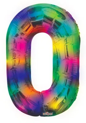 [16373-34] 34" Number 0 Rainbow Kaleidoscope