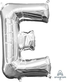 [33019] 16" Letter E Silver Anagram
