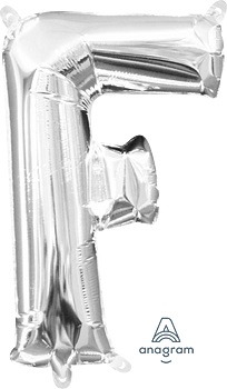 [33021] 16" Letter F Silver Anagram