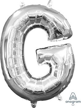 [33023] 16" Letter G Silver Anagram