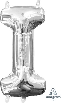 [33028] 16" Letter I Silver Anagram