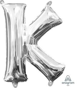 [33032] 16" Letter K Silver Anagram