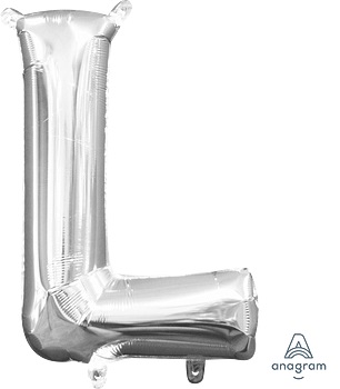 [33034] 16" Letter L Silver Anagram