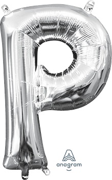 [33042] 16" Letter P Silver Anagram