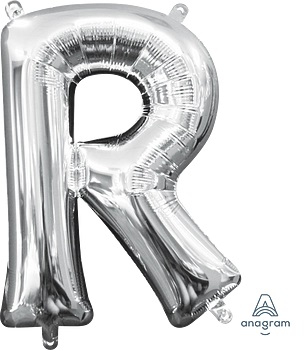 [33046] 16" Letter R Silver Anagram
