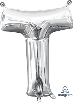 [33050] 16" Letter T Silver Anagram