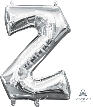 [33062] 16" Letter Z Silver Anagram