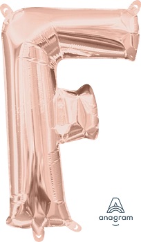 [37457] 16" Letter F Rose Gold Anagram