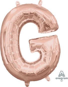 [37458] 16" Letter G Rose Gold Anagram