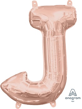 [37461] 16" Letter J Rose Gold Anagram