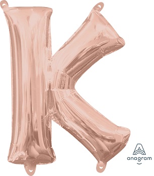 [37462] 16" Letter K Rose Gold Anagram
