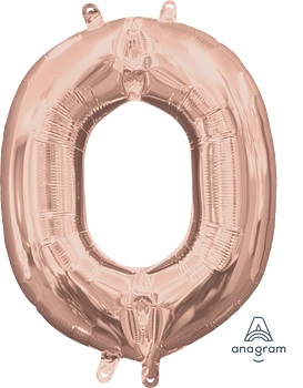 [37466] 16" Letter O Rose Gold Anagram