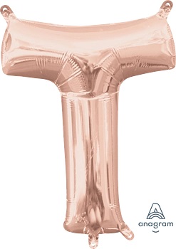 [37471] 16" Letter T Rose Gold Anagram